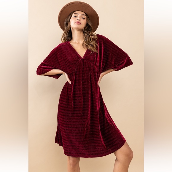 38 Boho Fabulous Textured Velvet Dress - Picture 3 of 4